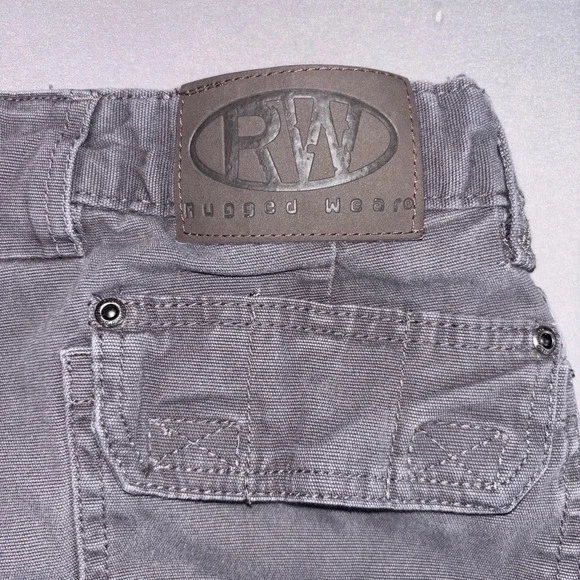 RWD Rugged Wear Men's Cargo Shorts 34 Gray Flex Stretch Utility Work Casual - Picture 5 of 7